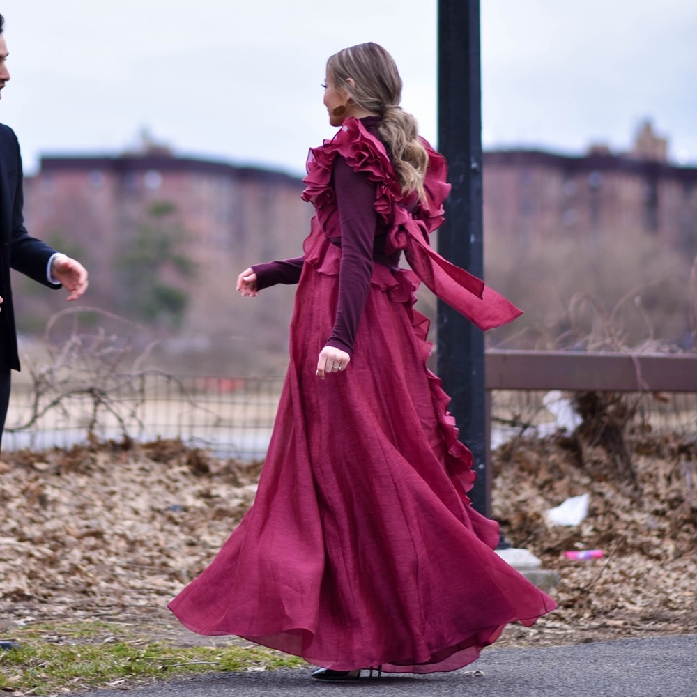 Zimmermann Lady Beetle Gown in Berry - Picture 6 of 7